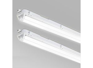 9363092356242 - Led Feuchtraumleuchte 60cm 18W für Außenanwendungen 2x T8 Lampe Wannenleuchte mit Gehäuse höchsten Lichtkomfort IP65 KaltWeiß - Tolletour