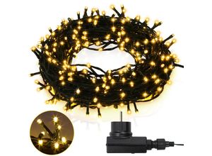 9363092358871 - 10M led Lichterkette Weihnachtsdeko Beleuchtung IP44 Außen Innen Party Garten 8 Modi 100LEDs Warmweiß - Tolletour