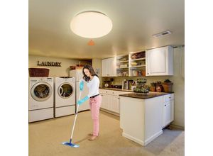 9363092472508 - 12W led Deckenleuchte mit Bewegungsmelder Sensor Schlafzimmer Esszimmer Modern - Weiß - Tolletour