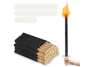 9363092553238 - Torches en Cire Torches de Jardin Torches en Cire Naturelle avec Poignée Extra Longue pour PâquesLot de 25 - Swanew