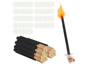 9363092553245 - Torches en Cire Torches de Jardin Torches en Cire Naturelle avec Poignée Extra Longue pour PâquesLot de 50 - Swanew