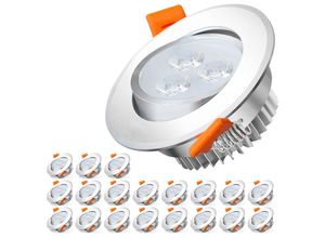 9363092566436 - Swanew - Lot de 20 Spots led Encastrables Spot Encastrable led 3W Equ 25W Température de Couleur Blanc chaud 3000K