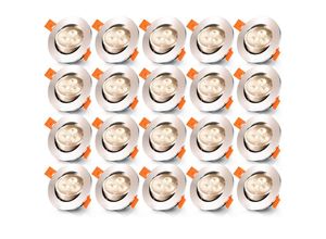 9363092566528 - SWANEW 20x Spots LED encastrables orientables 3W Blanc FroidSpots LED à encastrer， Plafonnier spot