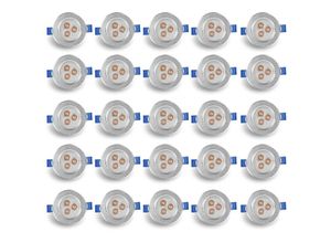 9364303876481 - Led Einbaustrahler 230V Deckenspots Led Spots 20pcs 3W Warmweiß Einbauspot für Wohnzimmer Bad Küche Flur Schlafzimmer - Silber - Swanew