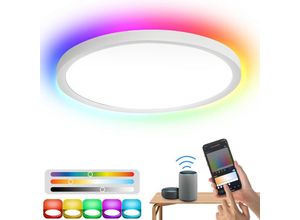 9364303886145 - Wolketon - swanew 24W Intelligente LED-Deckenleuchte mit RGB-Bluetooth dimmbar - Modern für Kinderzimmer und Büro