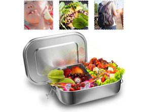 9364303897370 - Swanew - boîte à lunch en acier inoxydable boite à bento scellée pour une capacité étanche avec compartimentsboîte à lunch en acier inoxydable boite