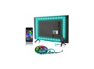 9371076405930 - Kinsi - led Stripe LED-Streifen led TV-Hintergrundbeleuchtung Music Sync rgb Bluetooth App 3 Tasten 1M