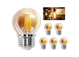 9377049986604 - Beijiyi - E27 LED-Glühlampe 2200 k Warmweiß 6 w (entspricht 43 w) G45 Vintage Edison LED-Glühbirne 6er-Pack