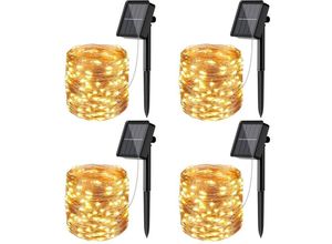 9377049988264 - Solar-Lichterkette für den Außenbereich 12 m 120 LEDs wasserdicht 8 Modi Dekorationslicht für Garten Terrasse Innenhof Zuhause Weihnachten