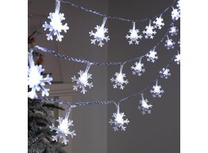 9377049988790 - Solar-Lichterkette für den Außenbereich 30 LEDs 65 m wasserdichte Lichter Dekoration Schneeflocke Weihnachtsdekoration für Schlafzimmer