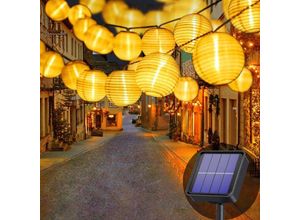 9377049988813 - Beijiyi - Solar-Lichterkette für den Außenbereich 6 m 30 LEDs Laternen-Lichterkette 8 Modi wasserdichte dekorative Lichter für Garten Terrasse