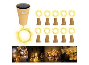 9377049988844 - Solar-LED-Flaschenverschluss-Lichter 1 m 10 LEDs Kupferdraht dekoratives Licht für DIY-Flasche Bar Schlafzimmer Hochzeit Weihnachten Party –