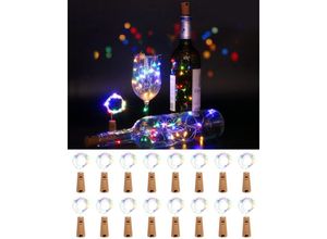 9377049988899 - Beijiyi - LED-Flaschenlichter 2 m 20 LED-Flaschenlichter wasserdicht geeignet für Weihnachten Party Hochzeit Garten [16 Stück Farbe]