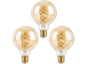 9377049990328 - Beijiyi - Dimmbare Edison-LED-Lampen E27 G80 Vintage-LED-Spiralfilament-dekorative Glühbirne 4 w (entspricht 40 w) Warmweiß 2700 k 470 lm