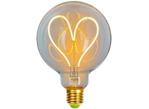 9377049990403 - Beijiyi - LED-Lampen Vintage-Glühbirne 4 w dimmbar antike Edison-LED-Glühlampe 220 240 v G95 Herz-Wärme-Glühen (transparent)