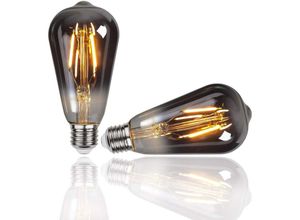 9377049990458 - Edison-Glühbirne 2 Stück E27 ST64 4 w Vintage-LED-Glühbirne dekorative Lampe Retro-Glühlampen antike Glühbirne warmweiß für Restaurants