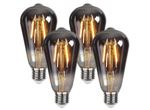 9377049990465 - Edison-Glühbirne 4 Stück E27 ST64 4 w LED-Glühbirne Vintage dekorative Lampe Retro-Glühlampen antike Glühbirne warmweiß für Restaurants 9377049990465 - Edison-Glühbirne 4 Stück E27 ST64 4 w LED-Glühbirne Vintage dekorative Lampe Retro-Glühlampen antike Glühbirne warmweiß für Restaurants