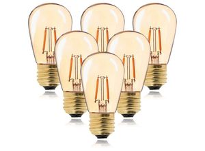 9377049990540 - Beijiyi - ST45 LED-Glühbirne Vintage-Edison-Filament E27 1 w entspricht 10 w Glühlampen superwarmes Weiß 2200 k goldene Glas-Dekorationslampe