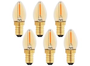 9377049990564 - Beijiyi - C7 LED-Kerzenlampe E14 E14 Vintage Edison dekorative Nachtlichtbirne 05 w 5 w Äquivalent bernsteinfarbene LED-Glühlampe E14 Kandelaber