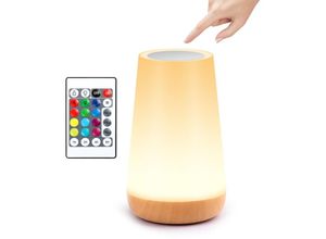 9377049991264 - Beijiyi - Nachttischlampe LED-Nachtlicht mit 13 wechselnden Farben RGB-Touch-Nachtlampe mit Fernbedienung als Geschenk für Kinder Erwachsene