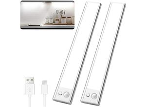 9377049993619 - USB-wiederaufladbarer LED-Streifen 23 cm 1500 mAh 3 Beleuchtungsmodi kabellose LED-Küchenlampe unter dem Schrank Innen-Bewegungsmelder-Lampe für