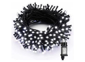 9377049995675 - Beijiyi - Weihnachtslichterkette für drinnen und draußen 20 m 200 LEDs kaltweiß elektrische Lichterkette 8 Modi wasserdichtes LED-Licht für