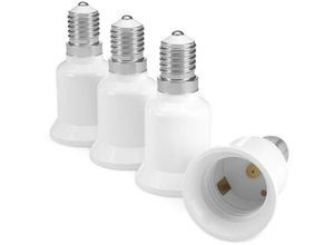 9377049997075 - Beijiyi - 4x Sockel-Adapter – E14 auf E27 Sockel-Konverter – E27-Sockel-Lampenfassungs-Adapter für Halogen-LED-Glühbirne