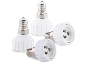 9377049997082 - Beijiyi - 4x Fassungsadapter - E14 auf GU10 Fassungskonverter - Bajonettsockel Lampenfassungsadapter für Halogen-LED-Glühbirne