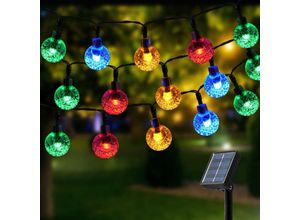 9377049999550 - Solar-Lichterkette für den Außenbereich – 12 m 100 LEDs Solar-Lichterkette 8 Modi Solar-Lichterkette für Garten Weihnachten Party (mehrfarbig)