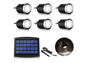 9381014535285 - Set mit 6 Solar-LED-Einbaustrahlern für den Außenbereich IP67 wasserdicht 02 w ø 32 mm innen außen Terrasse Küche Garten 4000 k (kaltweiß)