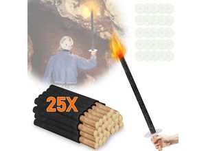 9383874903952 - Vingo - swanew Torches en Cire Torches de Jardin Torches en Cire Naturelle avec Poignée Extra Longue pour PâquesLot de 25