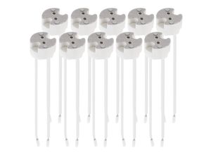 9394265575351 - Jusch - Lot 10x GU53-Fassung - GU53- oder MR16-Fassung - Halterung mit 12-V-Kabel - Für Glühbirnen wie LED-Halogenstrahler