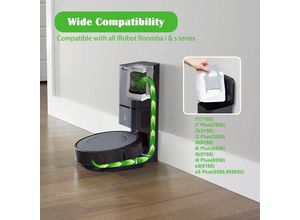 9396839123524 - 10 Stück Staubsaugerbeutel kompatibel mit iRobot Roomba i & s Serie – für i17 i7 + i7Plus (7550) i3 + (3550) i4 + (4552) i6 + (6550) i8 + (8550) s9 +