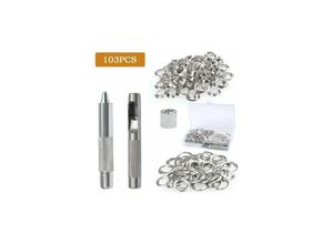 9399754005210 - 103PCS Planen-Reparaturset Stoff 10 15MM Gardinenherstellung und Basteln Kunststoffplanen-Reparaturset mit 100 Stück Ösen