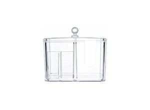 9399754005746 - Wattestäbchenhalter transparente Aufbewahrungsbox transparente Wattestäbchenbox Wattepad Wattestäbchenbox für Lippenstift Wattestäbchen