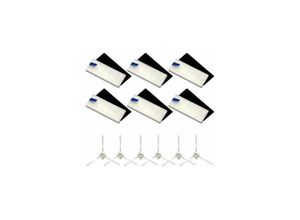 9399754007337 - Eting - 6PCS Seitenbürsten + 6PCS Filter mit Schwämmen Kompatibel mit 360 S6 Roboterstaubsauger Zubehör Ersatzteilset