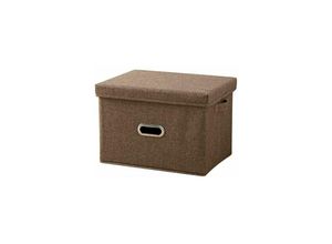 9399754008075 - Faltbarer Aufbewahrungskorb Aufbewahrungsbox mit Deckel Bin Organizer Aufbewahrungsbehälter mit Griff für Dedon Cover Spielzeug Kaffee Kleidung