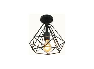 9399754010573 - Eting - Retro-Vintage-Deckenlampe industrielle Deckenleuchte Käfig geformt Metall Diamant Eisen Pendelleuchte für Wohnzimmer Zimmer Zimmer dekorieren