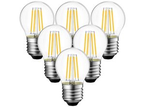 9409960743575 - Aougo - Glühbirne 4 w led E27 Filament G45 Glühbirne 470 Lumen entspricht 40 w Vintage-Halogenbirne 2700 k Warmweiß nicht dimmbar 6er-Pack