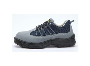 9411682555961 - Sicherheits-Sneaker für Damen und Herren mit Stahlkappe leicht atmungsaktiv und rutschfest (Farbe Grau)-39