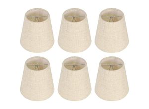 9411682602320 - Ugreat - Aktion Set mit 6 kleinen Lampenschirmen Sackleinen-Fass-Lampenschirm Clip-on-Glühbirne für Tisch- und Stehlampe beige nordischer 9411682602320 - Ugreat - Aktion Set mit 6 kleinen Lampenschirmen Sackleinen-Fass-Lampenschirm Clip-on-Glühbirne für Tisch- und Stehlampe beige nordischer