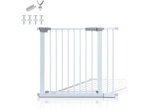 9412302634981 - Türschutzgitter Kinder Türgitter Treppen Absperrgitter ohne Bohren Weiß 89-96cm mit 14cm Verlängerung - Swanew