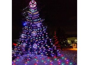 9412302749760 - Hengda - Lichterkette Baum IP44 rgb Weihnachtsdeko 310 LEDs led Lichterkette Xmas Balkon