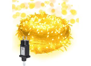 9412302776605 - Hengda - 10M 100 led Lichterkette 8 Lichtmodi Wasserdicht Party Garten Strom Beleuchtung Innen Außen Weihnachten Hochzeit Deko Warmweiß