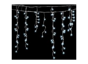 9412302776827 - 5M led Eisregen Lichterkette Außen Innen Kaltweiß Lichtervorhang 200 LEDs Eiszapfen Weihnachtsbeleuchtung 8 Modi Weihnachtsdeko Party Garten - Hengda