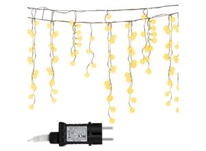 9412302776858 - Hengda - 15M led Eisregen Lichterkette Außen Innen Warmweiß Lichtervorhang 600 LEDs Eiszapfen Weihnachtsbeleuchtung 8 Modi Weihnachtsdeko Party Garten