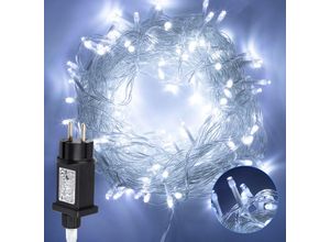 9412302777480 - TolleTour 10M 100 LED Lichterkette 8 Lichtmodi Wasserdicht Party Garten Strom Beleuchtung Innen Außen Weihnachten Hochzeit Deko Kaltweiß