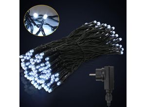 9412302777596 - 10M 100 led Lichterkette 8 Lichtmodi Wasserdicht Party Garten Beleuchtung Innen Außen Weihnachten Hochzeit Deko Kaltweiß - Tolletour