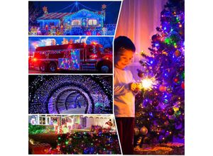 9412302777640 - 30M 300 led Lichterkette 8 Lichtmodi Wasserdicht Party Garten Beleuchtung Innen Außen Weihnachten Hochzeit Deko bunt - Tolletour