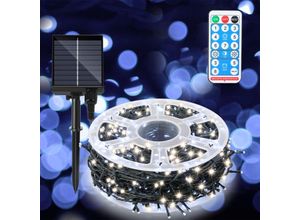 9412302787038 - Hengda - 30M 300 led Solar Lichterkette IP44 8 Modi Innen Außen WeihnachtenParty Garten Hochzeit Wasserdicht Beleuchtung Deko Kaltweiß